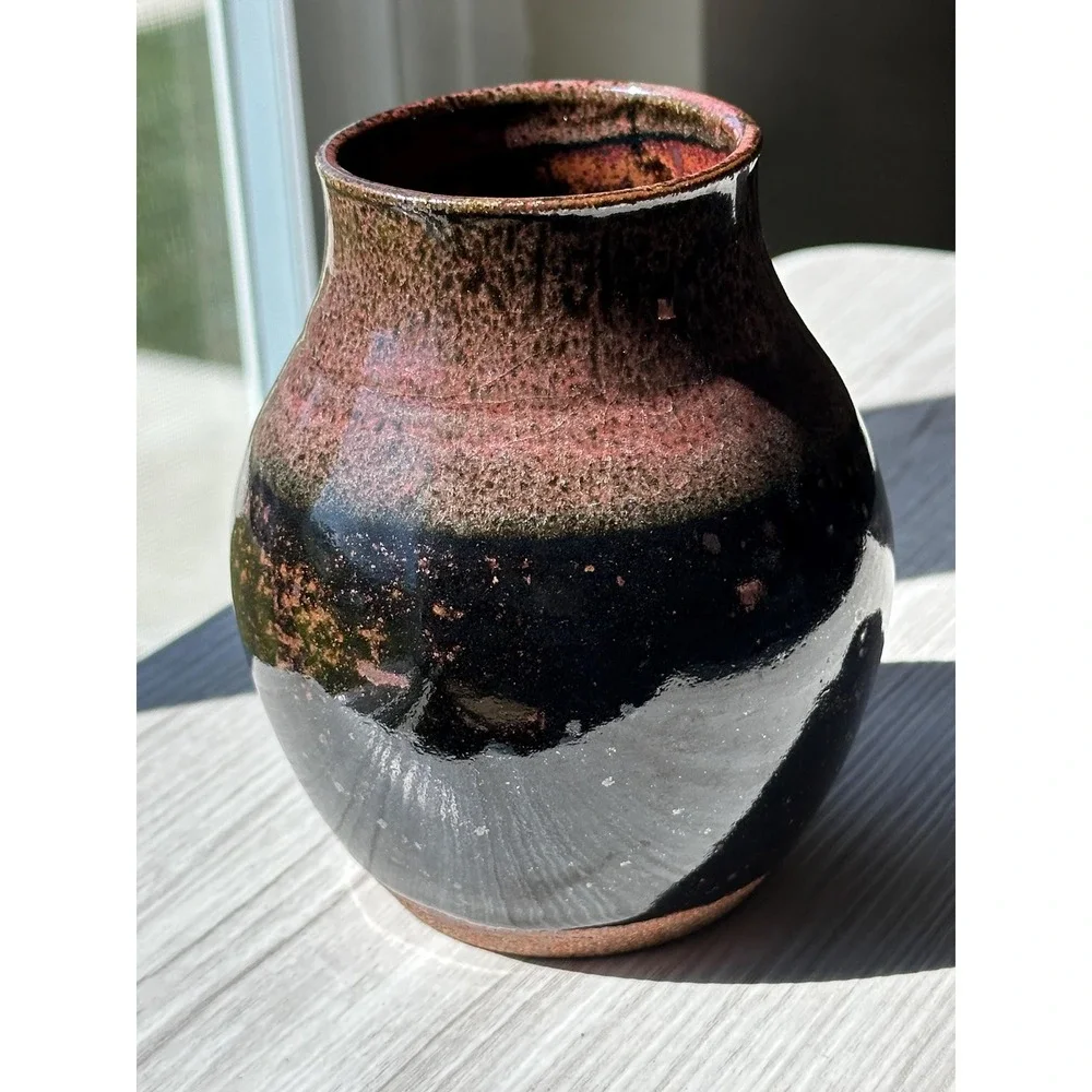 Artist-Signed Studio Pottery Vase 4.5
